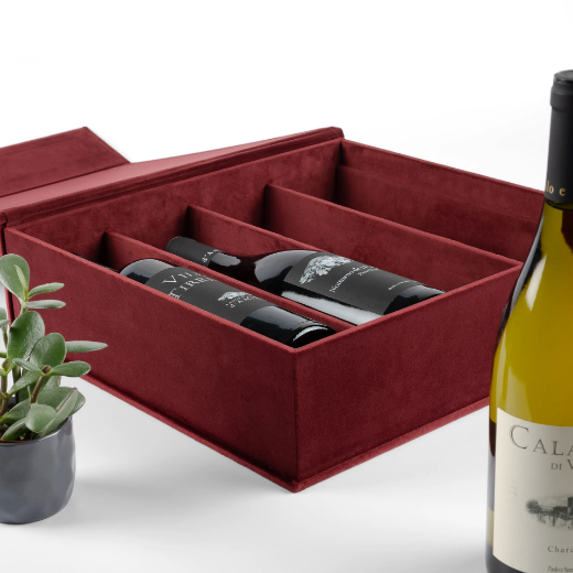 Picture of Velvet Wine Box for 4 Bottles 