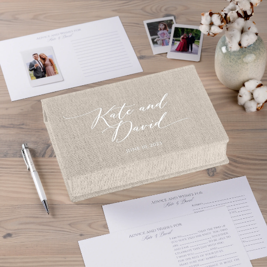 Picture of Linen Box + Wedding Advice Cards 