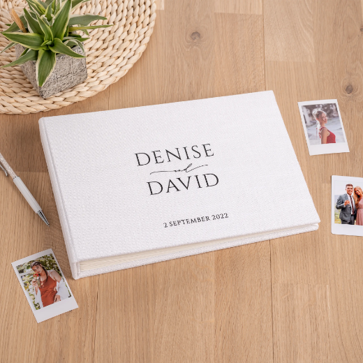 Picture of Linen Wedding Guest Book 