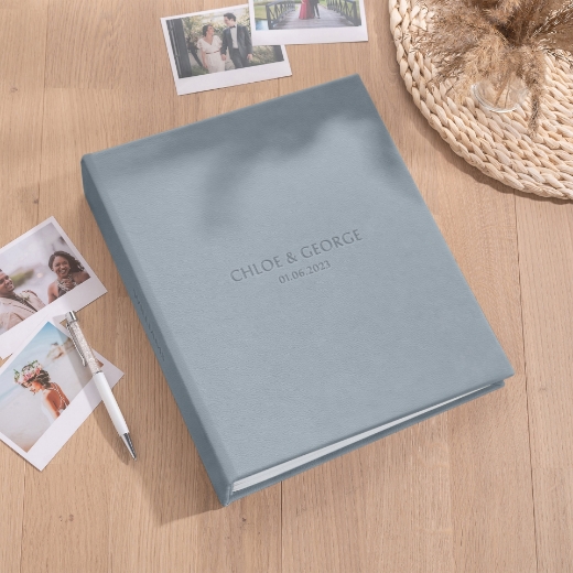 Picture of Eco Leather Wedding Guest Book Vertical