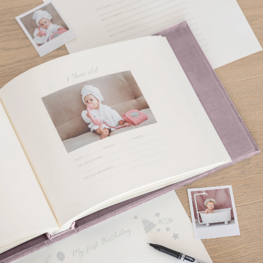Picture of Velvet Baby Photo Book Photo Window