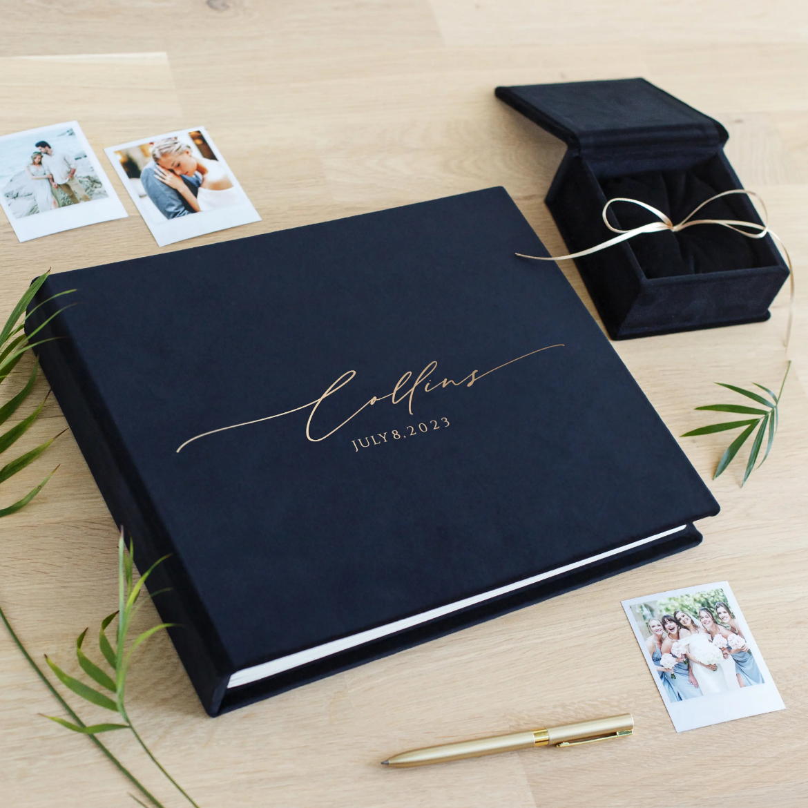 Picture of Velvet Wedding Guest Book #159