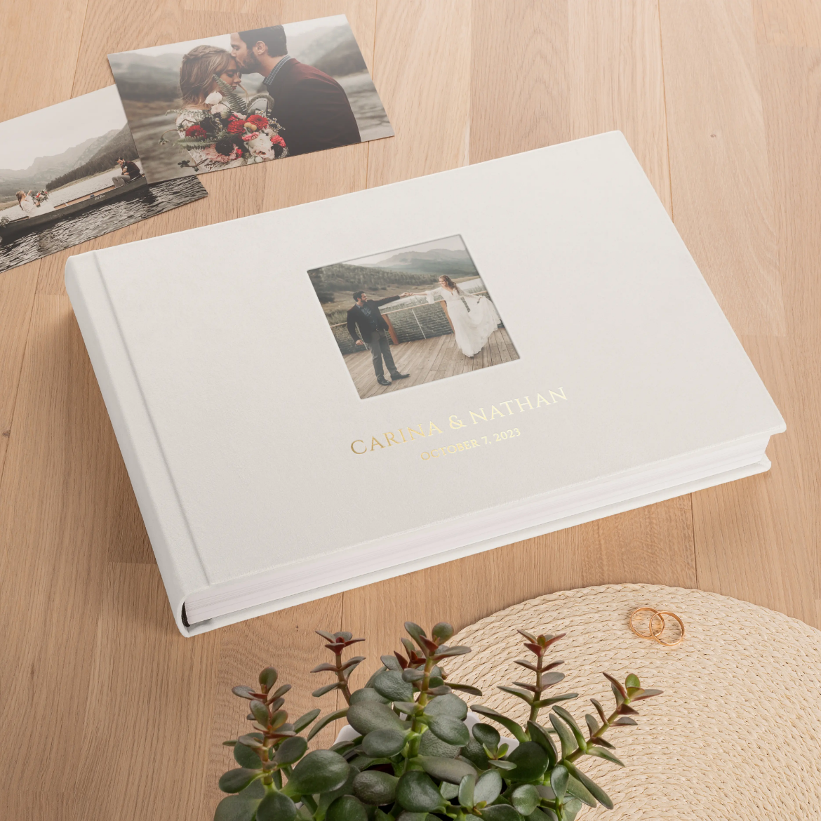 Picture of Velvet Lay Flat Photo Book, Photo Window, Size M (8x10", 8x12", 10x8", 12x8", 10x10", 12x12") #168