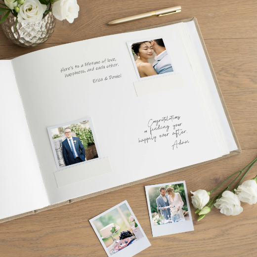 Picture of Suede Wedding Guest Book #180