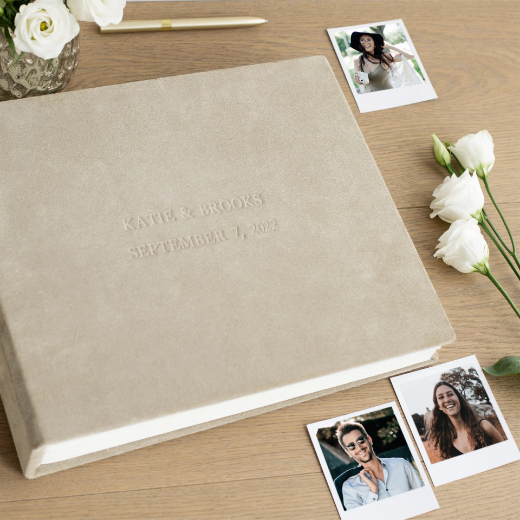 Picture of Suede Wedding Guest Book #180