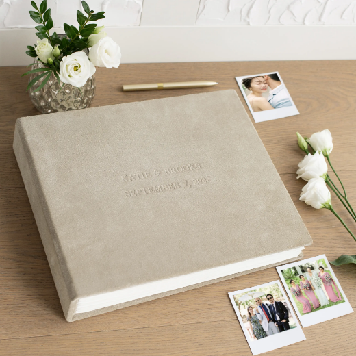 Picture of Suede Wedding Guest Book #180