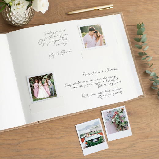 Picture of Suede Wedding Guest Book #181