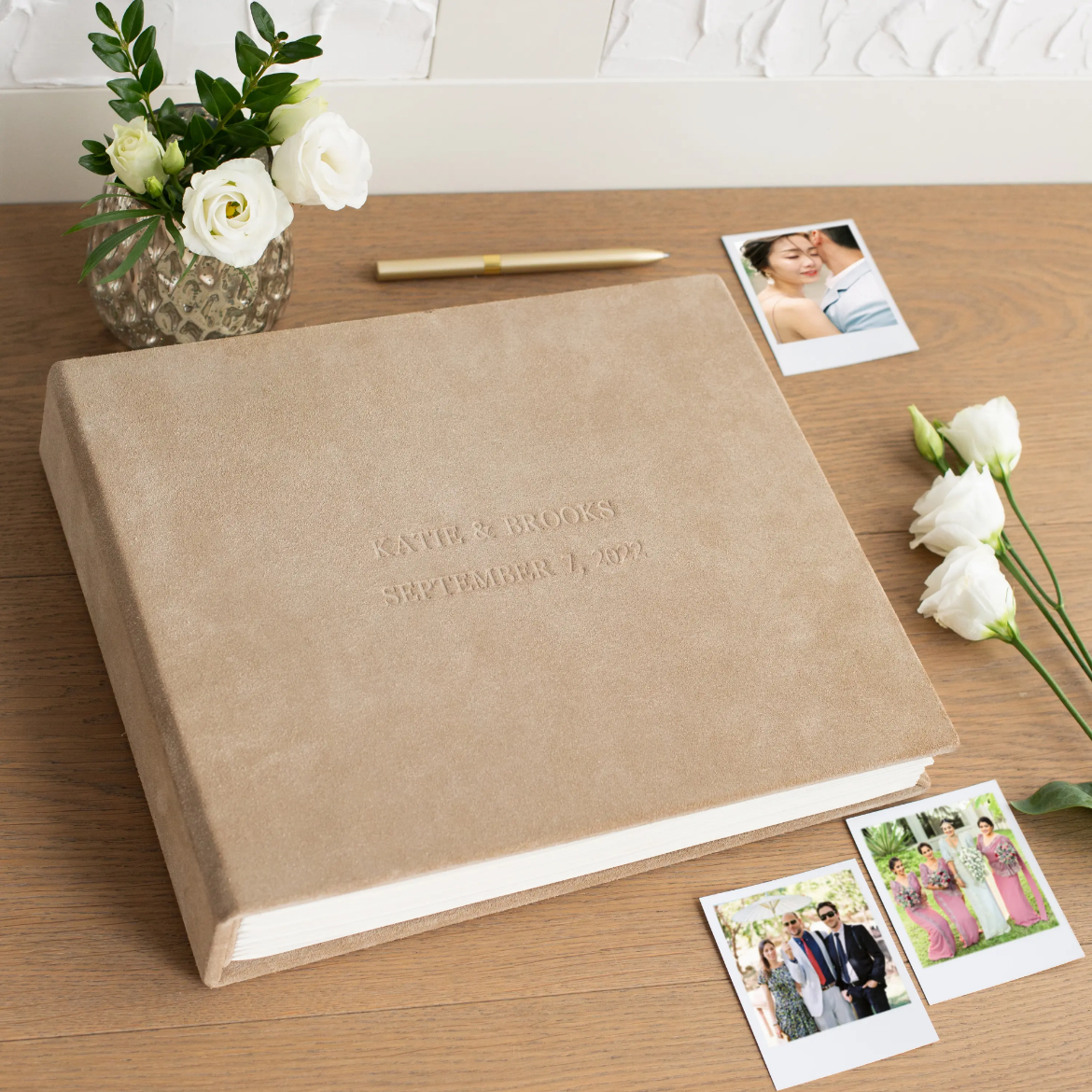 Picture of Suede Wedding Guest Book 