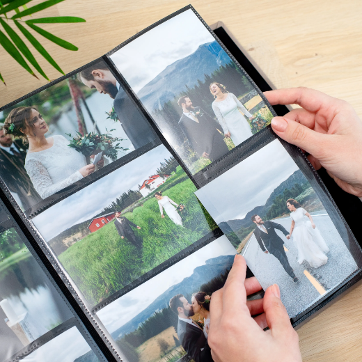 Picture of Leather Slip In Photo Album with Photo Window for 100-1000 4x6 Photos #232