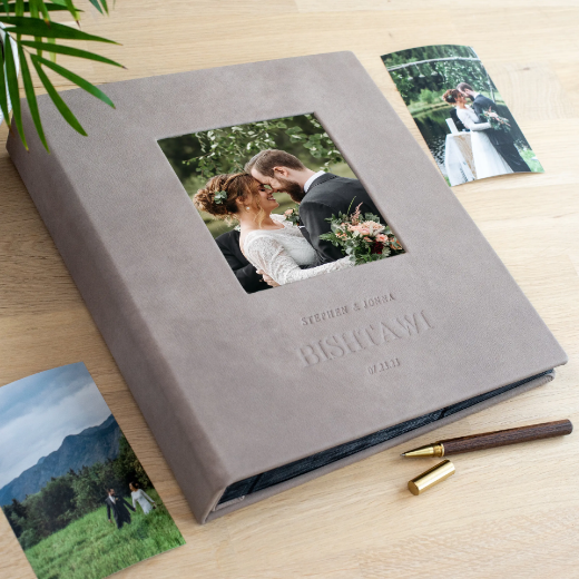 Picture of Leather Slip In Photo Album with Photo Window for 100-1000 4x6 Photos #232