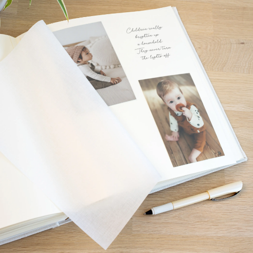Picture of Linen Baby Traditional Photo Album #B16UV  