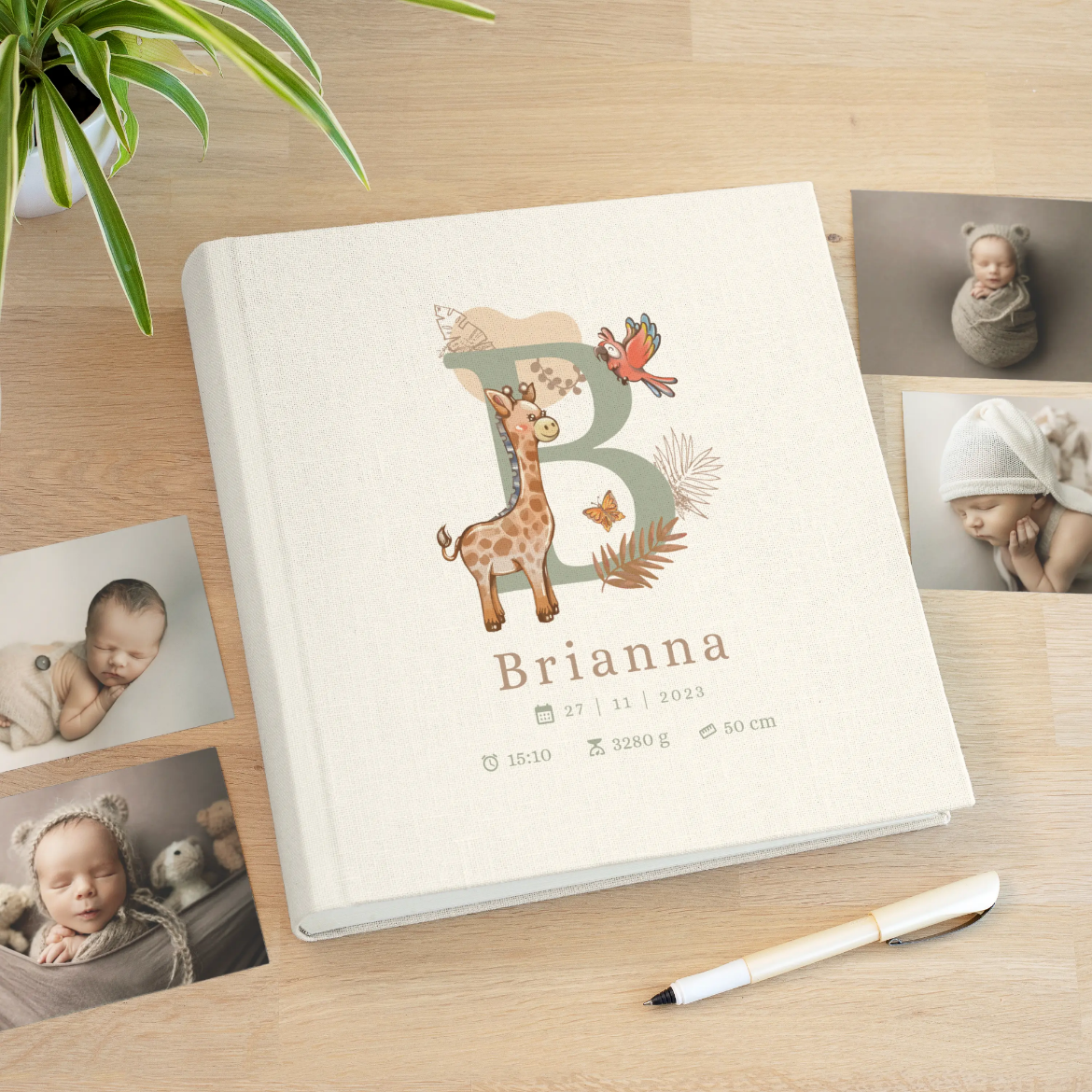 Picture of Linen Baby Traditional Photo Album #B17UV  #250