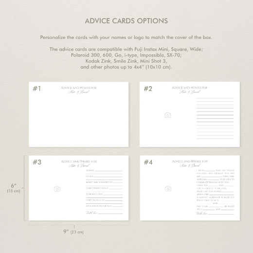 Picture of Velvet Box  + Wedding Advice Cards #W150