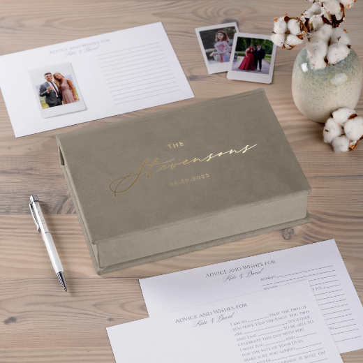 Picture of Velvet Box  + Wedding Advice Cards #W150  #282