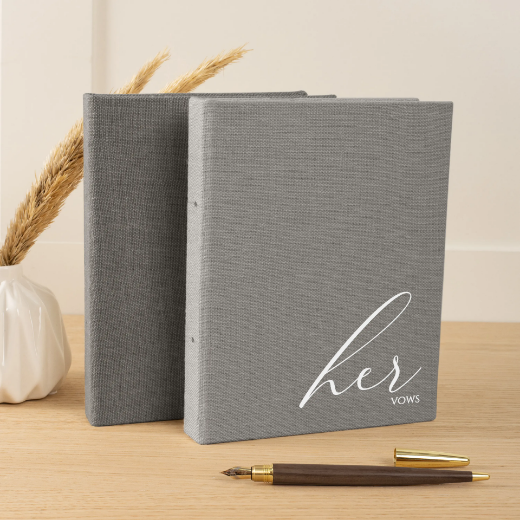 Picture of Set of 2 Linen Vow Books, #W210