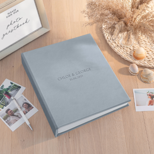 Picture of Eco Leather Wedding Guest Book Vertical