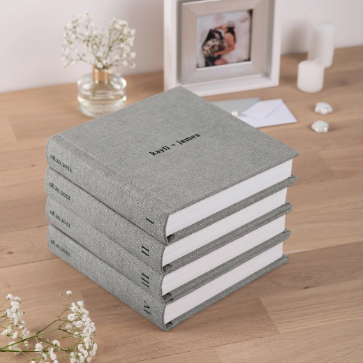 Picture of Linen Lay Flat Photo Album, Size M (8x10", 8x12", 10x8", 12x8", 10x10", 12x12")