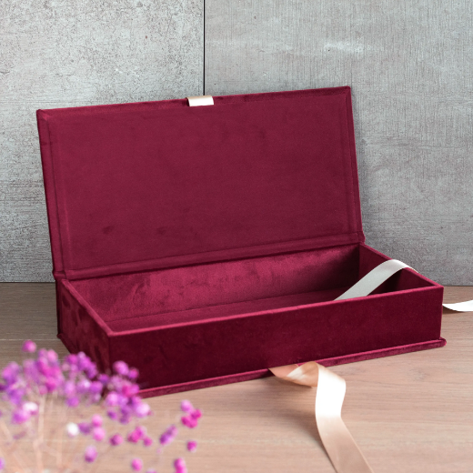 Picture of Velvet Keepsake Box Ribbon Closure