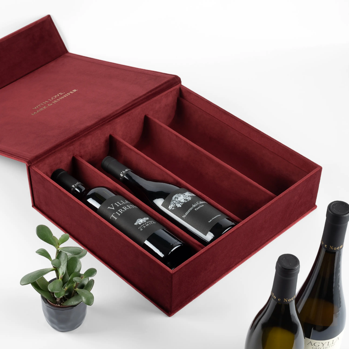 Picture of Velvet Wine Box for 4 Bottles