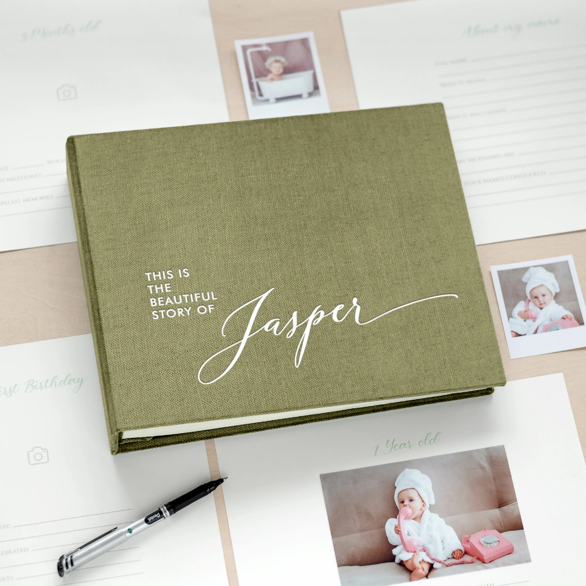 Picture of Linen Baby Photo Book