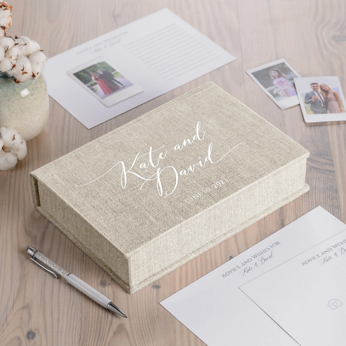 Picture of Linen Box + Wedding Advice Cards