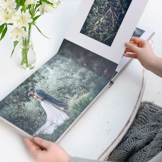 Picture of Eco Leather Lay Flat Photo Album, Size S (6x8", 8x6", 8x8")