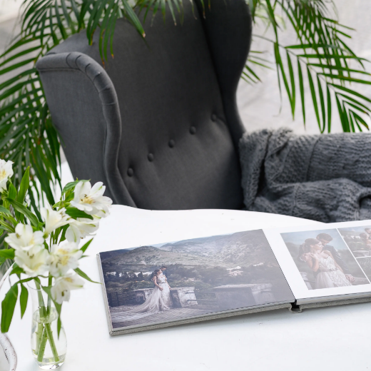 Picture of Eco Leather Lay Flat Photo Album, Size L (15x10", 16x12", 18x12")