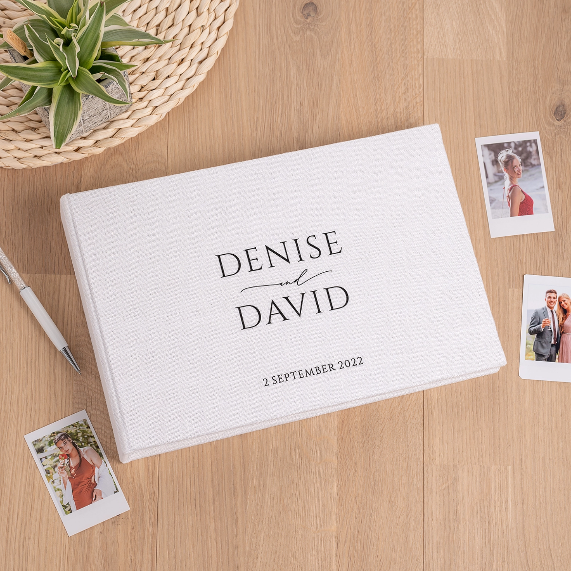 Picture of Linen Wedding Guest Book