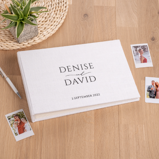 Picture of Linen Wedding Guest Book