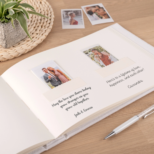 Picture of Linen Wedding Guest Book