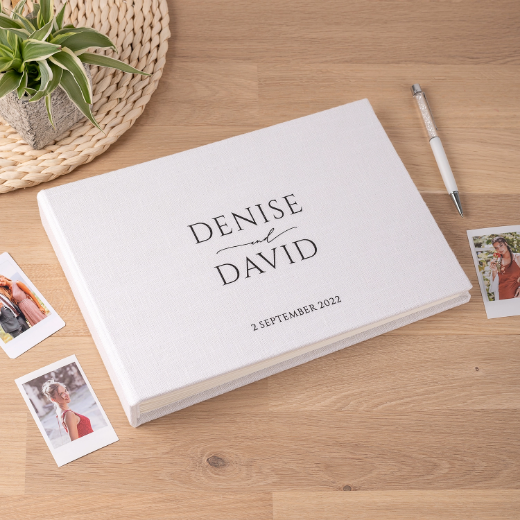 Picture of Linen Wedding Guest Book