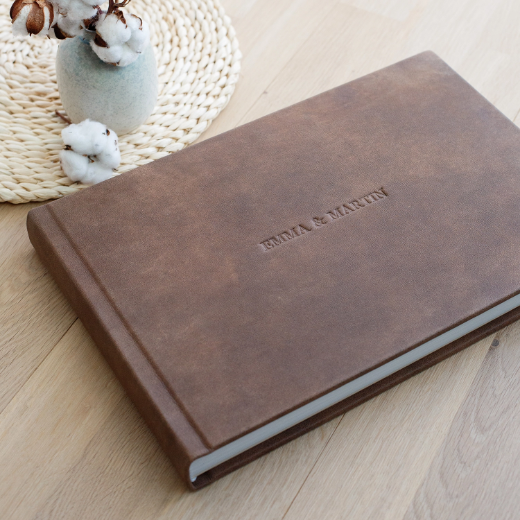 Picture of Leather Lay Flat Photo Album, Size S (6x8", 8x6", 8x8")