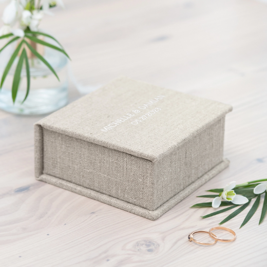 Picture of Linen Ring Bearer Box