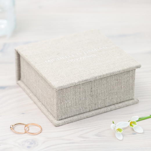 Picture of Linen Ring Bearer Box