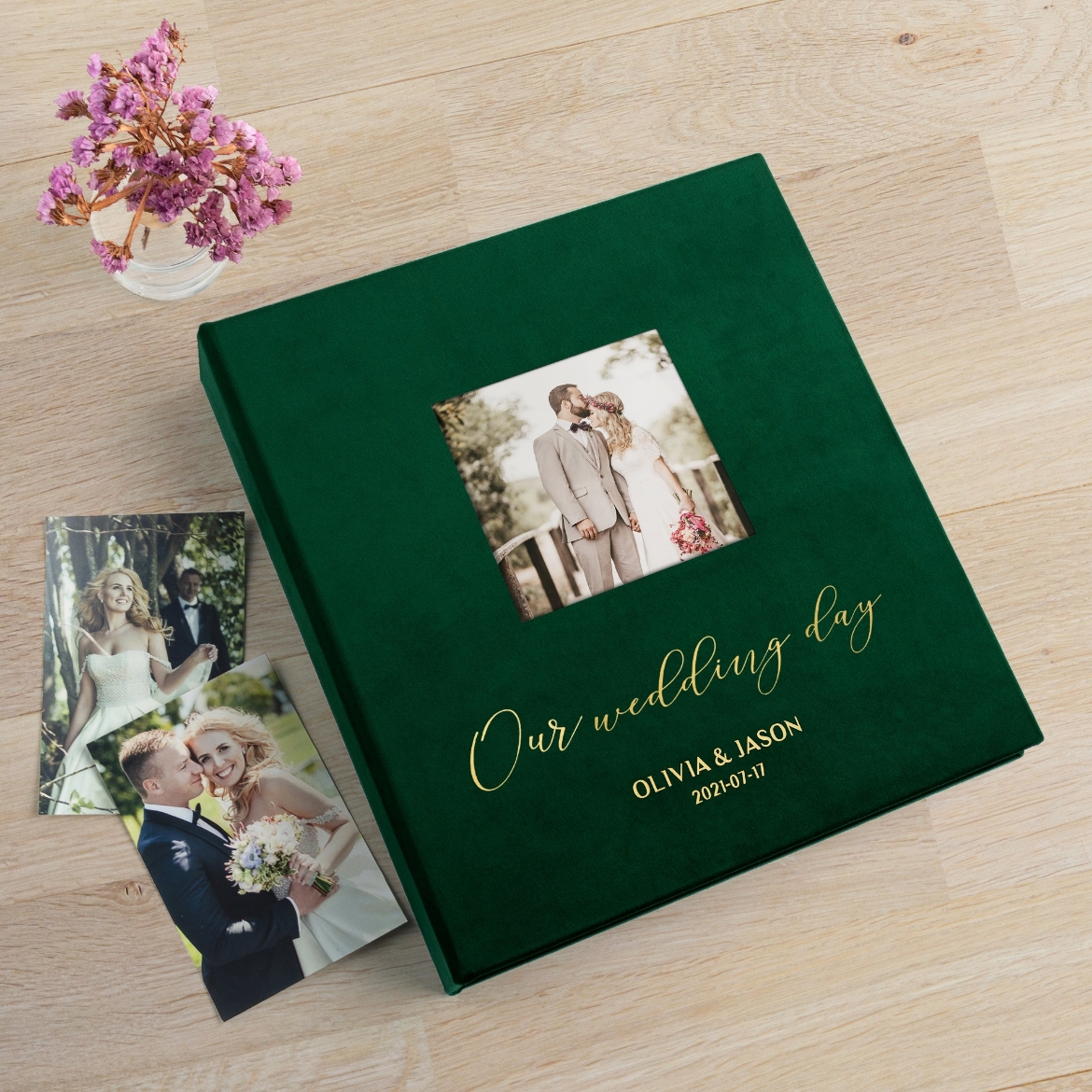 Picture of Velvet Slip In Photo Album with Photo Window for 100-1000 4x6 Photos