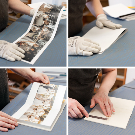 Picture of Eco Leather Lay Flat Photo Album, Glass Window, Size S (6x8", 8x6", 8x8")