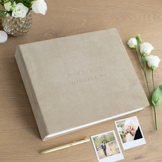 Picture of Suede Wedding Guest Book