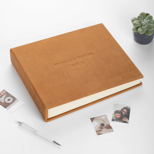 Picture of Leather Wedding Guest Book