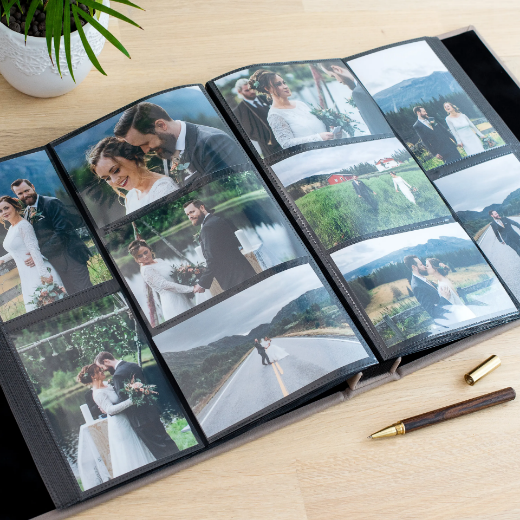 Picture of Leather Slip In Photo Album with Photo Window for 100-1000 4x6 Photos