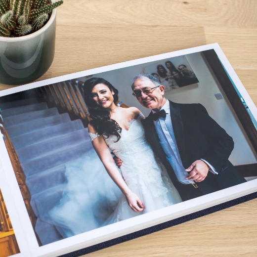Picture of Linen Lay Flat Photo Album, Embossed, Size L (15x10", 16x12", 18x12")