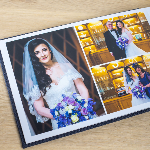 Picture of Linen Lay Flat Photo Album, Embossed, Size L (15x10", 16x12", 18x12")