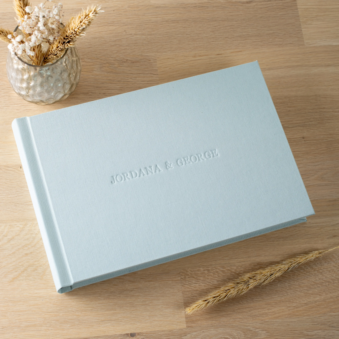 Picture of Fabric Lay Flat Photo Album, Embossed, Size M (8x10", 8x12", 10x8", 12x8", 10x10", 12x12")