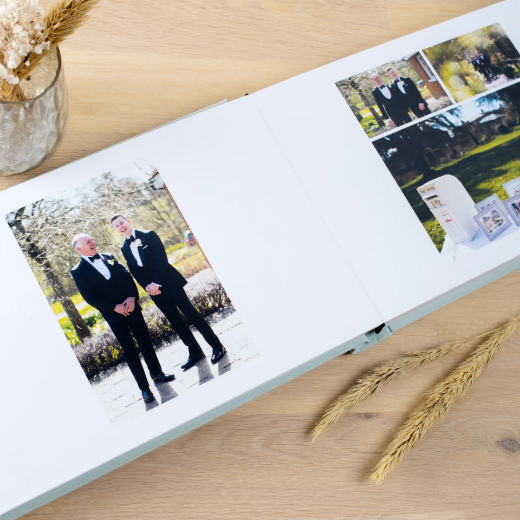 Picture of Fabric Lay Flat Photo Album, Embossed, Size L (15x10", 16x12", 18x12")
