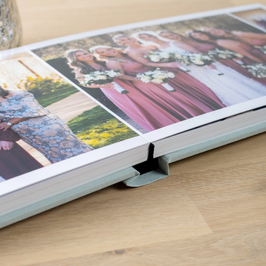 Picture of Fabric Lay Flat Photo Album, Embossed, Size L (15x10", 16x12", 18x12")