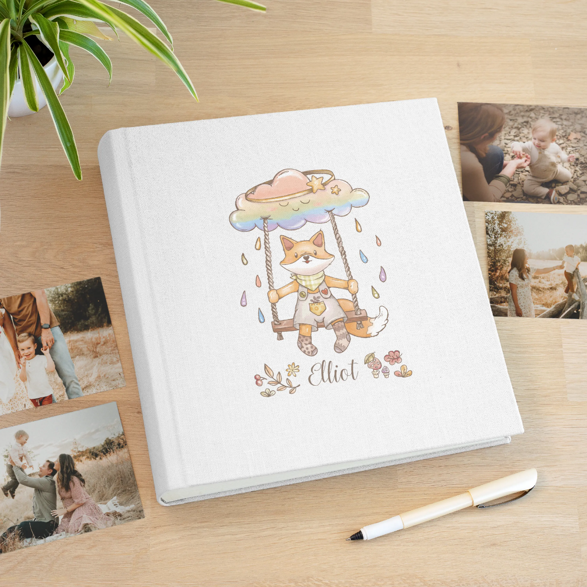 Picture of Linen Baby Traditional Photo Album #B14UV