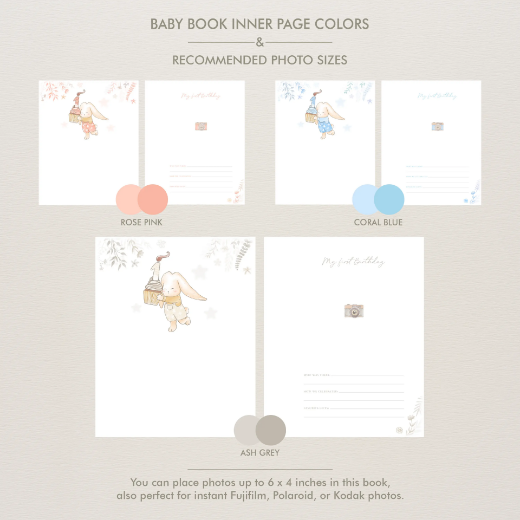 Picture of Linen Baby Photo Book, Limited Bunny Edition #B15UV