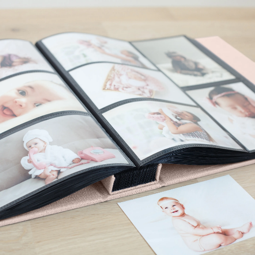 Picture of Linen Slip In Baby Photo Album for 100-1000 4x6 Photos