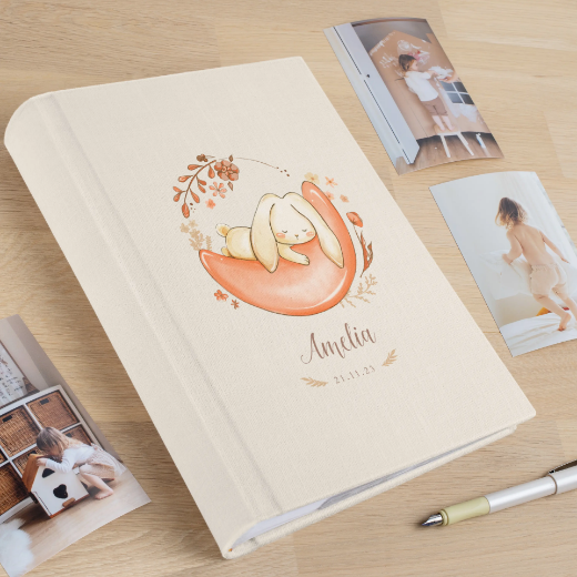 Picture of Linen Baby Slip In Photo Album for 300 4x6 Photos