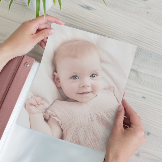 Picture of Velvet Baby Slip In Photo Album for 8x10 Photos, #B109