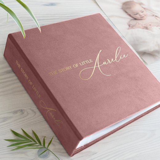 Picture of Velvet Baby Slip In Photo Album for 8x10 Photos